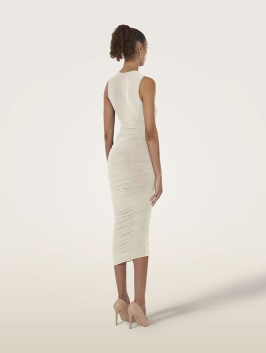SHEER DRAPE DRESS SHEER DRAPE DRESS