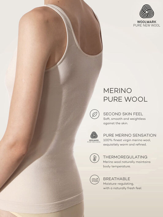PURE WOOL TOP SLEEVELESS