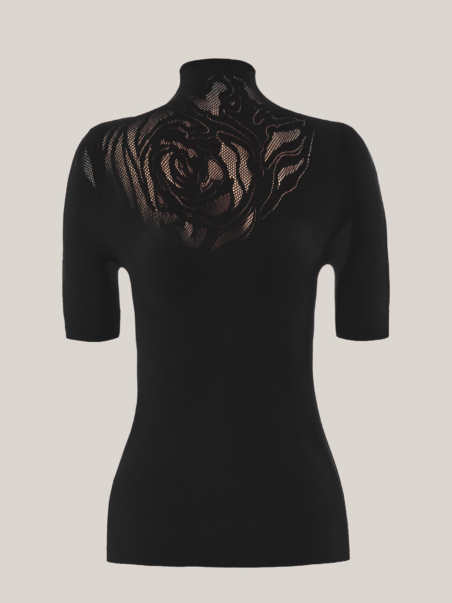 ROSE NET TOP SHORT SLEEVES