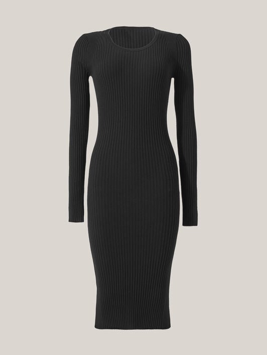 FINE MERINO RIB DRESS