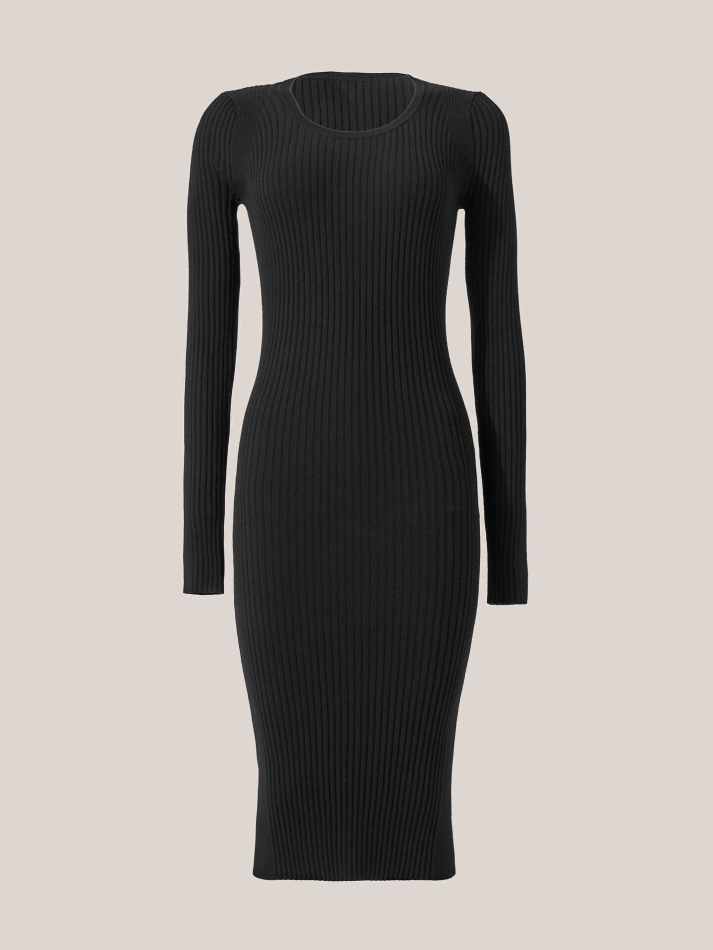 FINE MERINO RIB DRESS