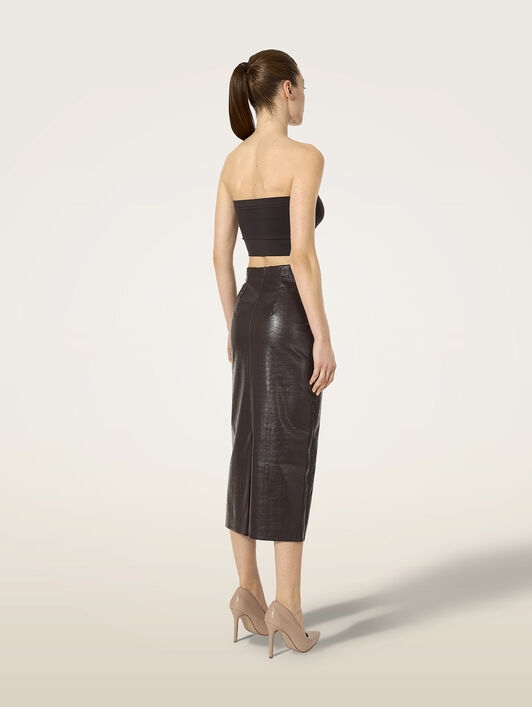 EMBOSSED ALLIGATOR SKIRT EMBOSSED ALLIGATOR SKIRT