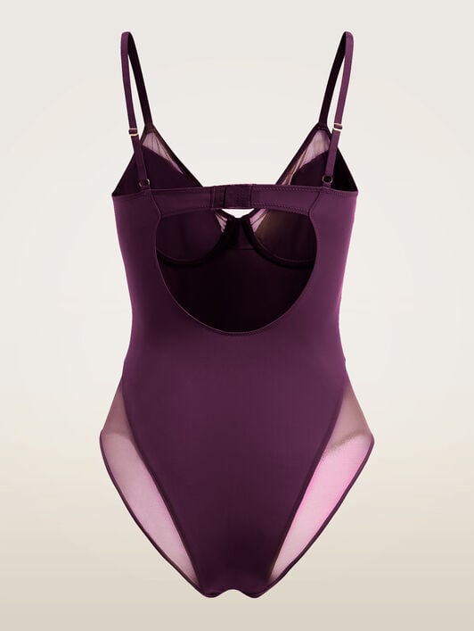 SHEER OPAQUE BODYSUIT