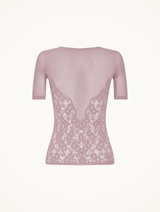 FLOWER LACE TOP SHORT SLEEVES FLOWER LACE TOP SHORT SLEEVES