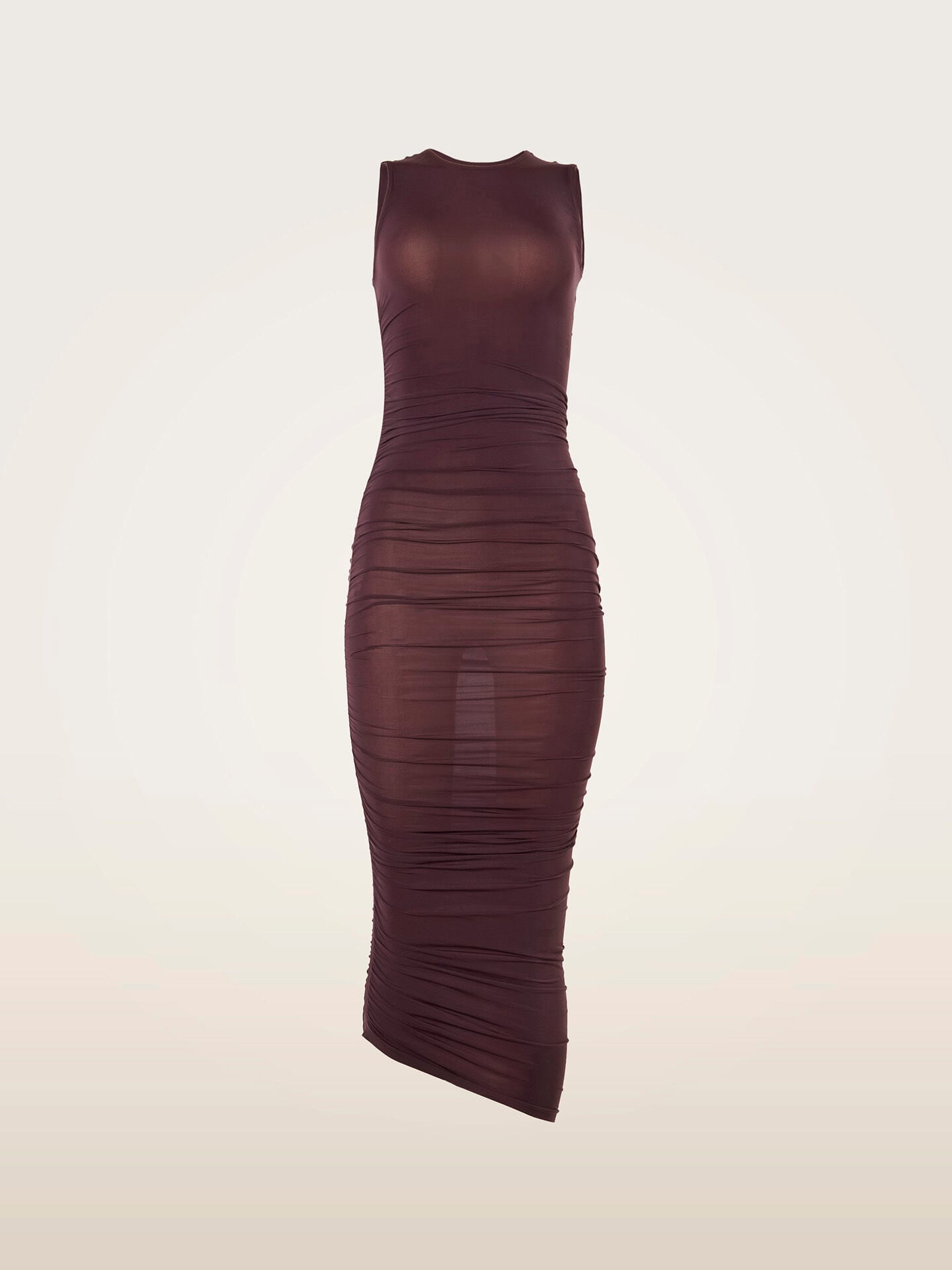 SHEER DRAPE DRESS