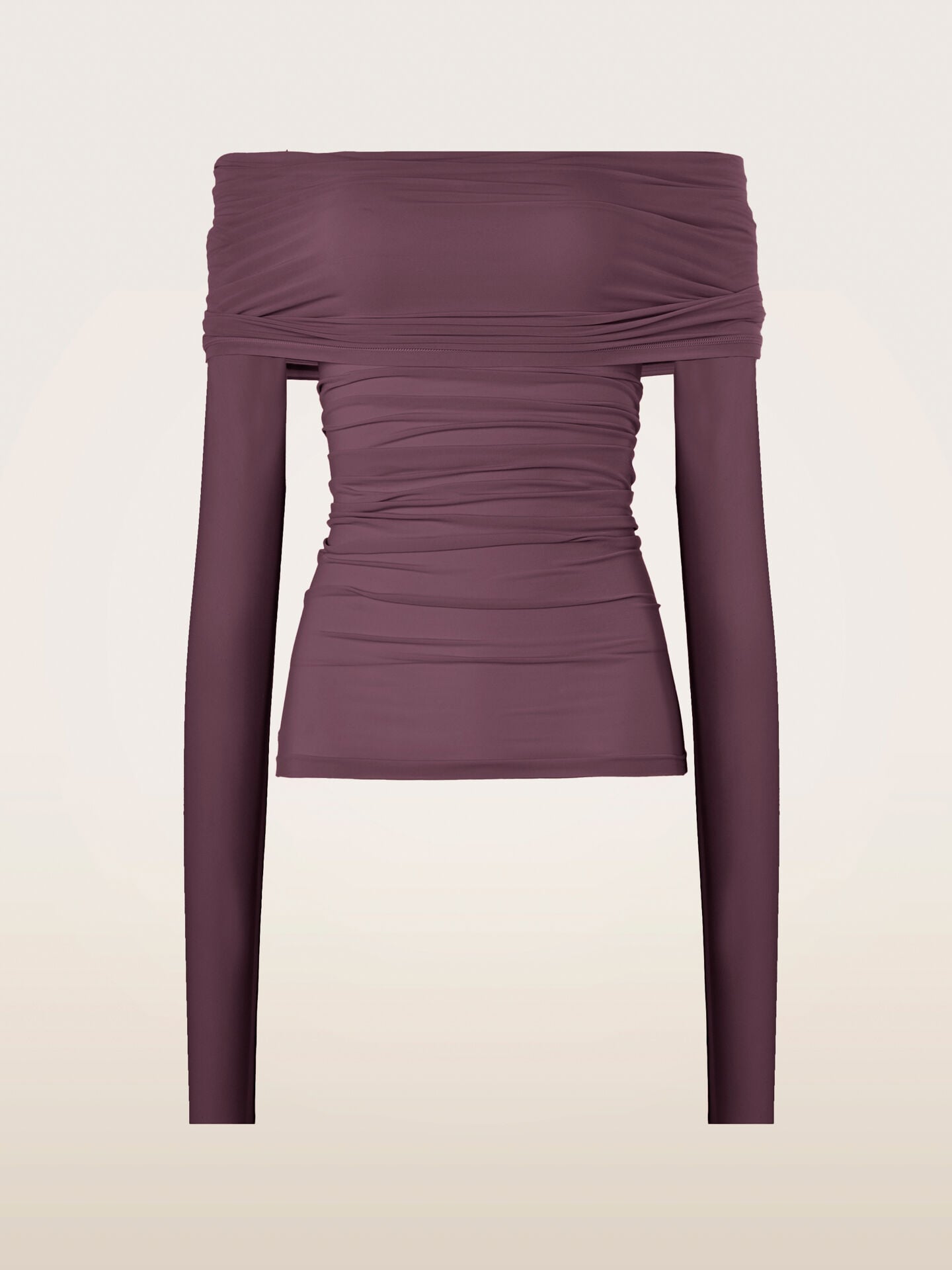 SHEER DRAPE TOP LONG SLEEVES