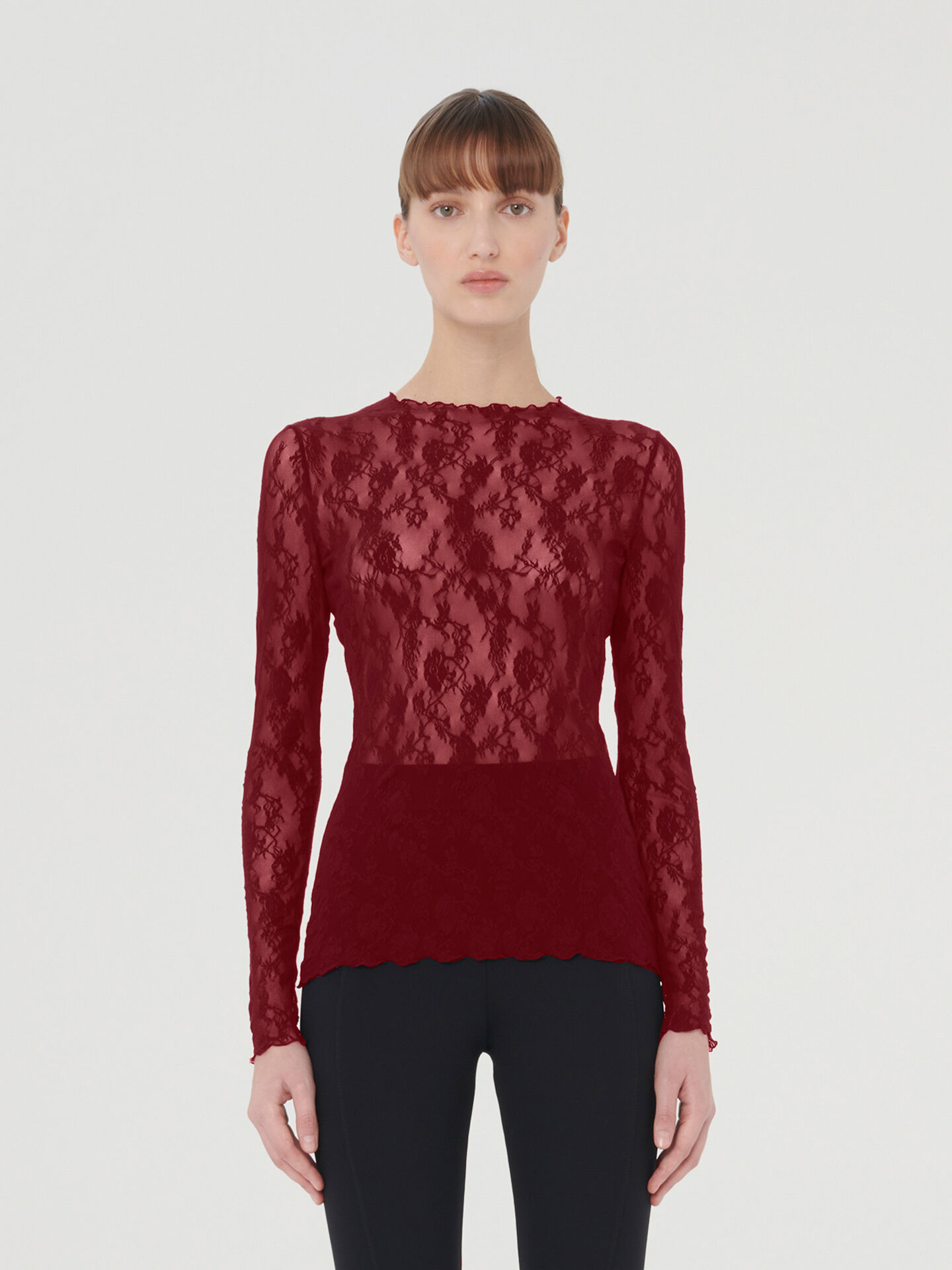 FLORAL LACE TOP LONG SLEEVES FLORAL LACE TOP LONG SLEEVES