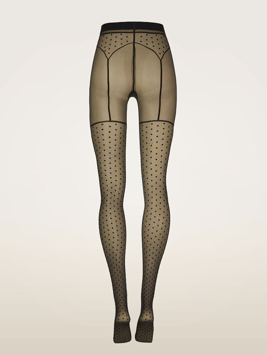 DOTTED GARTER BELT TIGHTS
