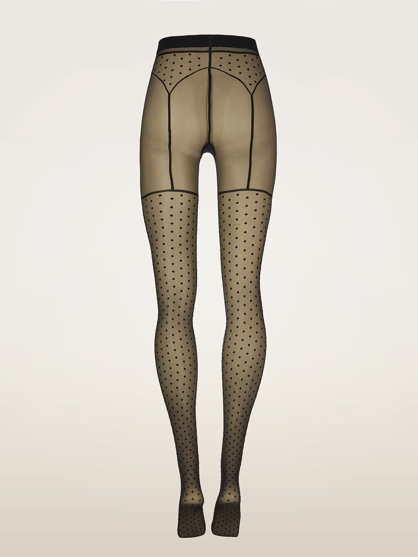 DOTTED GARTER BELT TIGHTS