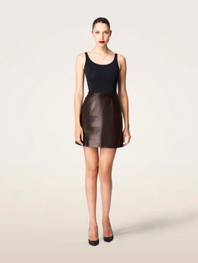 FAUX LEATHER SKIRT