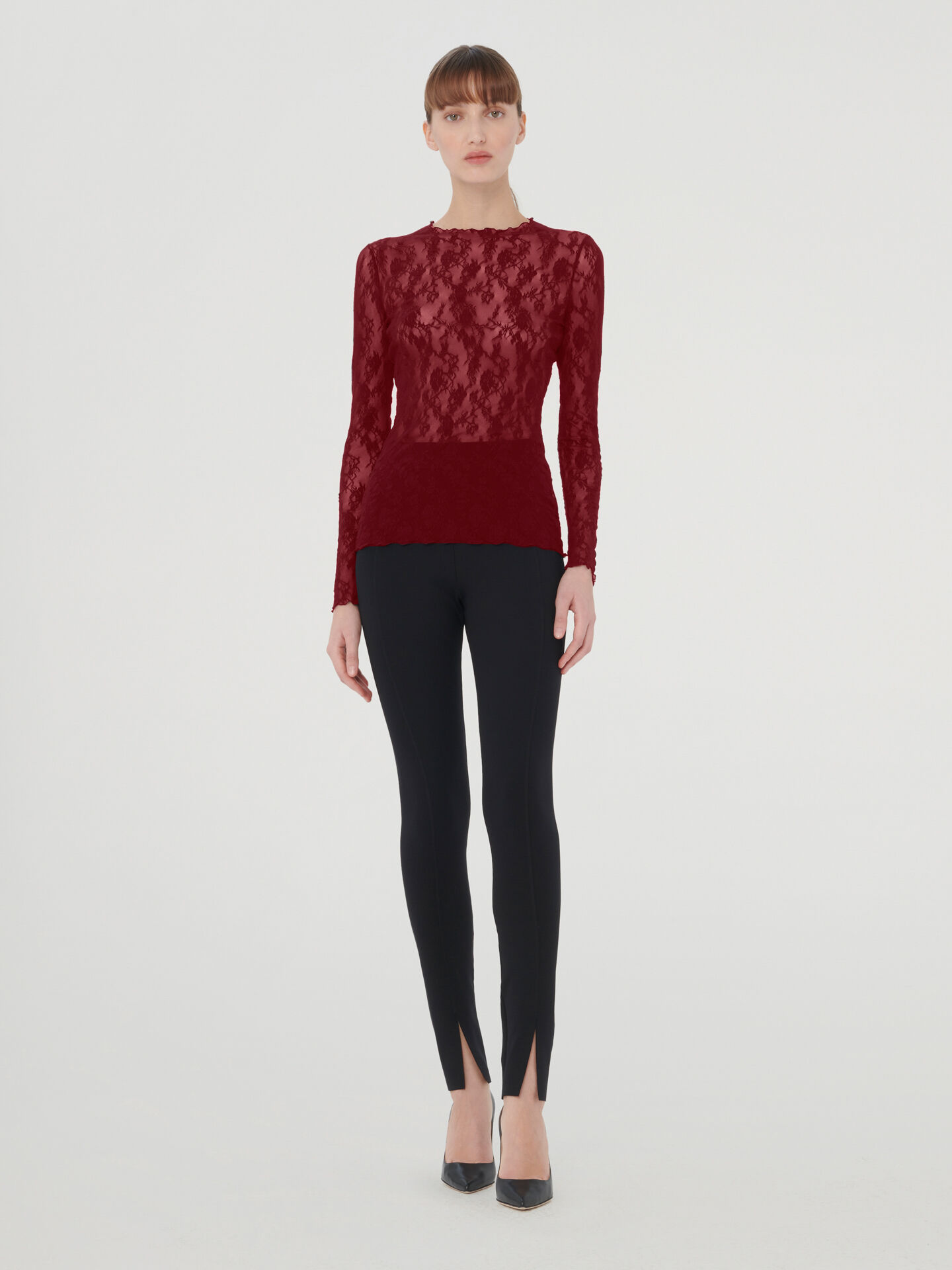 FLORAL LACE TOP LONG SLEEVES FLORAL LACE TOP LONG SLEEVES