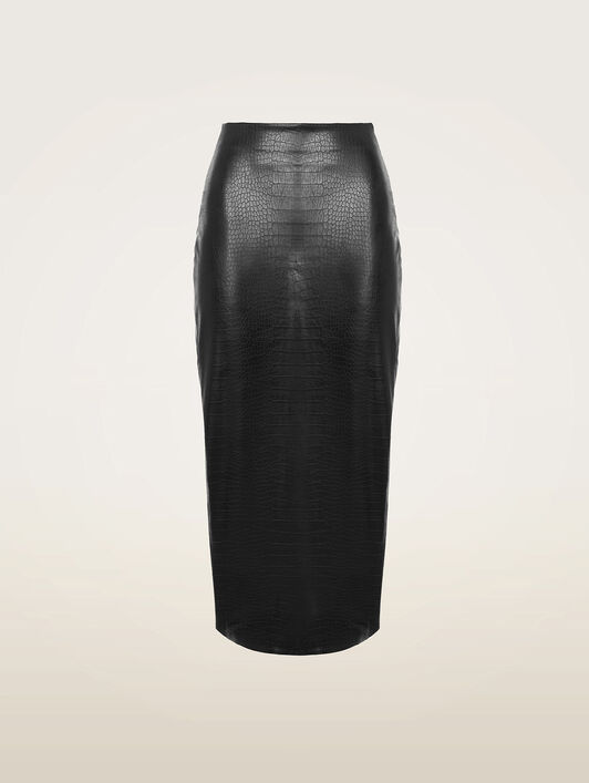 EMBOSSED ALLIGATOR SKIRT EMBOSSED ALLIGATOR SKIRT