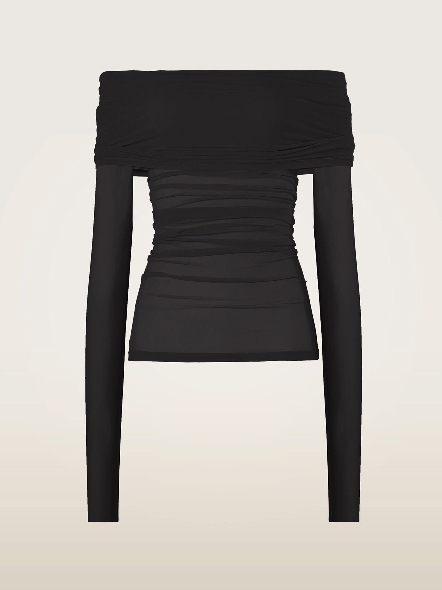 SHEER DRAPE TOP LONG SLEEVES SHEER DRAPE TOP LONG SLEEVES