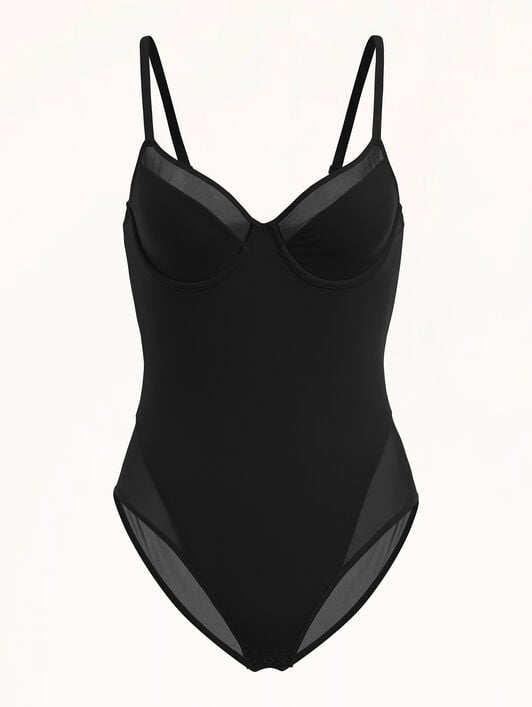 SHEER OPAQUE BODYSUIT