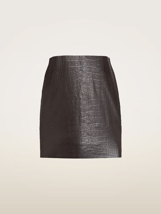 EMBOSSED ALLIGATOR MINI SKIRT EMBOSSED ALLIGATOR MINI SKIRT