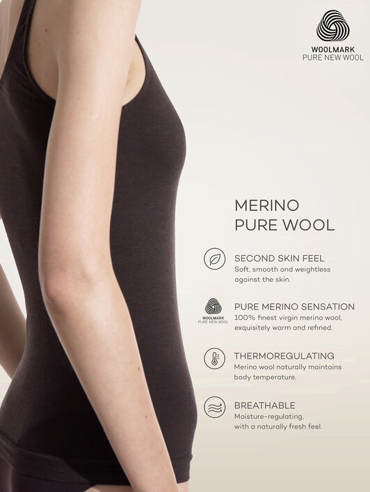 PURE WOOL TOP SLEEVELESS