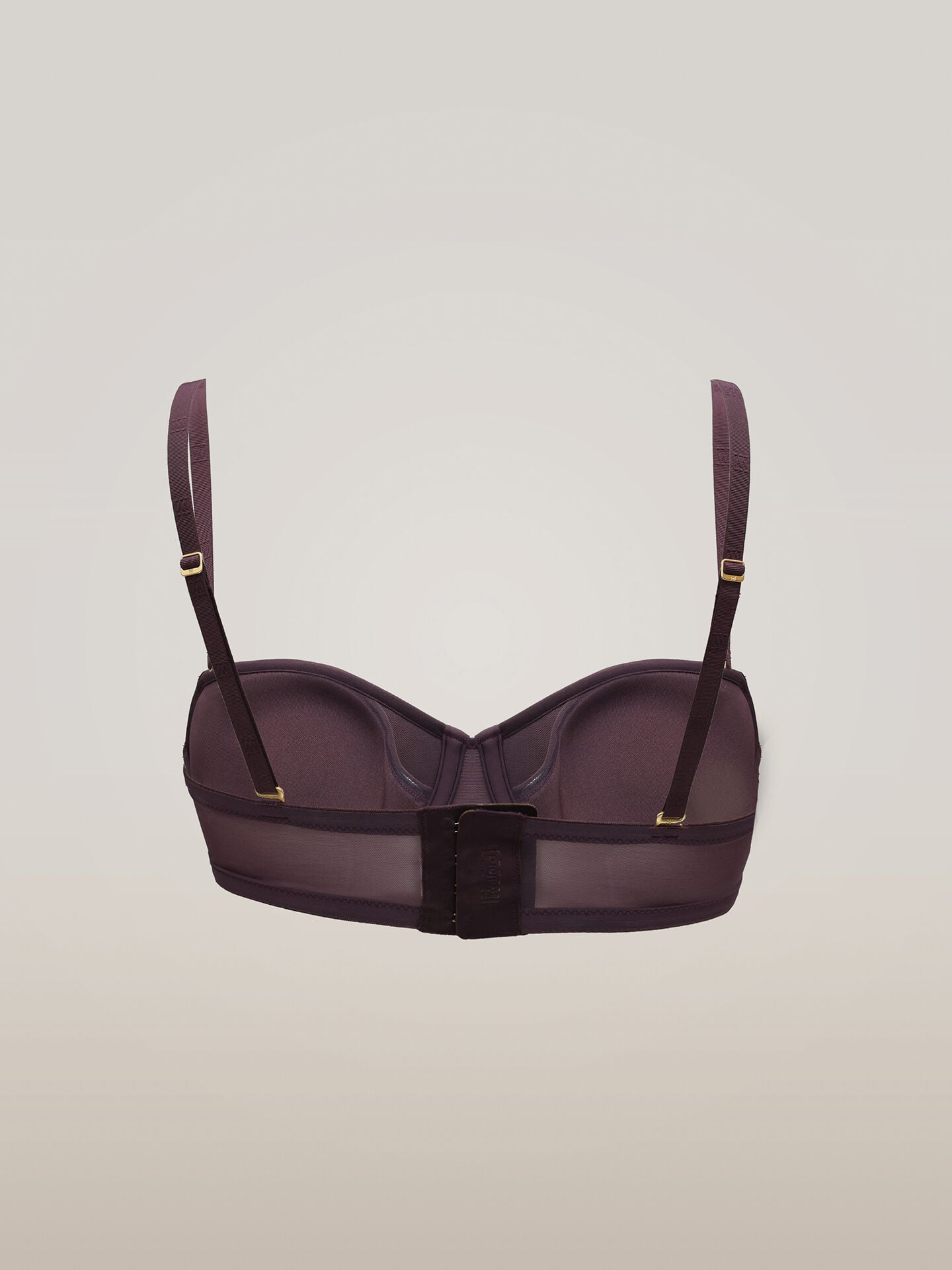 SHEER OPAQUE BANDEAU BRA