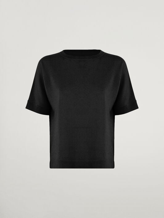 MERINO BLEND TOP SHORT SLEEVES