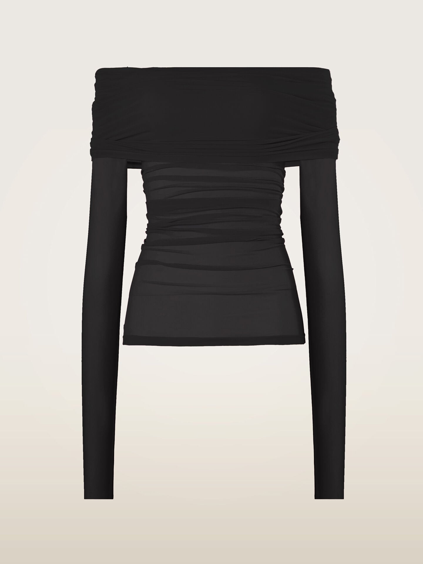 SHEER DRAPE TOP LONG SLEEVES SHEER DRAPE TOP LONG SLEEVES