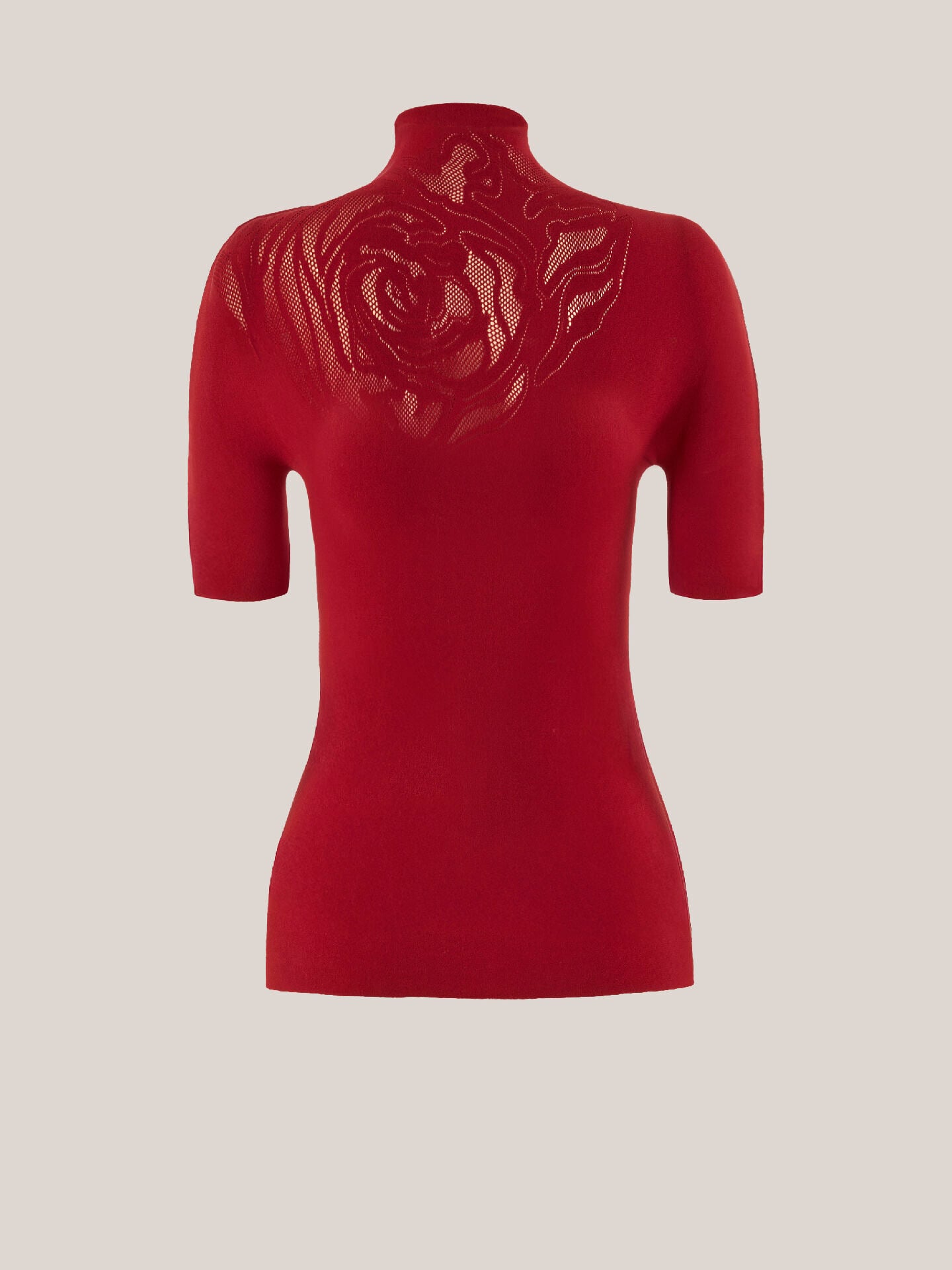 ROSE NET TOP SHORT SLEEVES ROSE NET TOP SHORT SLEEVES