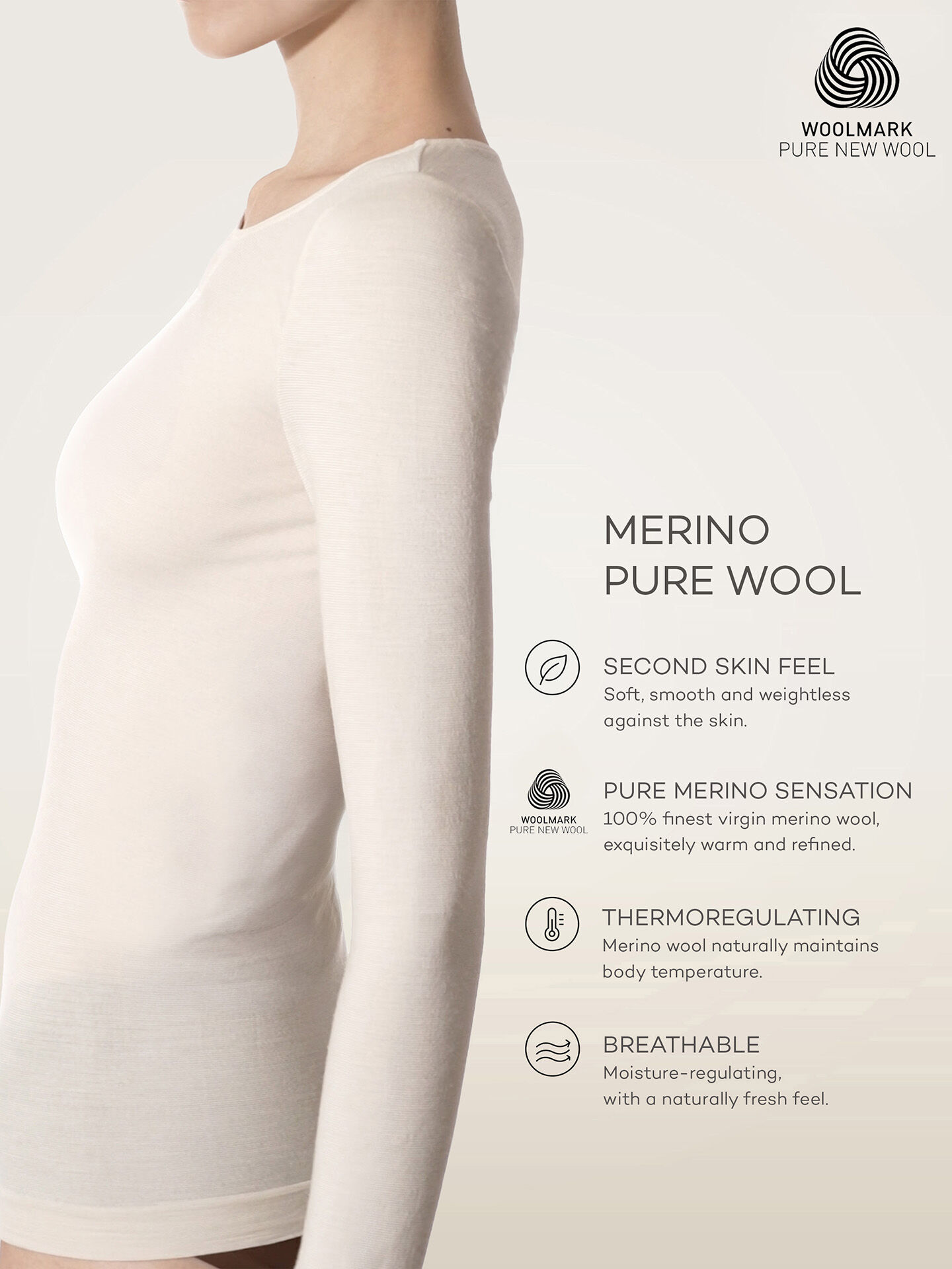 PURE WOOL TOP LONG SLEEVES PURE WOOL TOP LONG SLEEVES