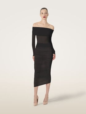 SHEER DRAPE TOP LONG SLEEVES
