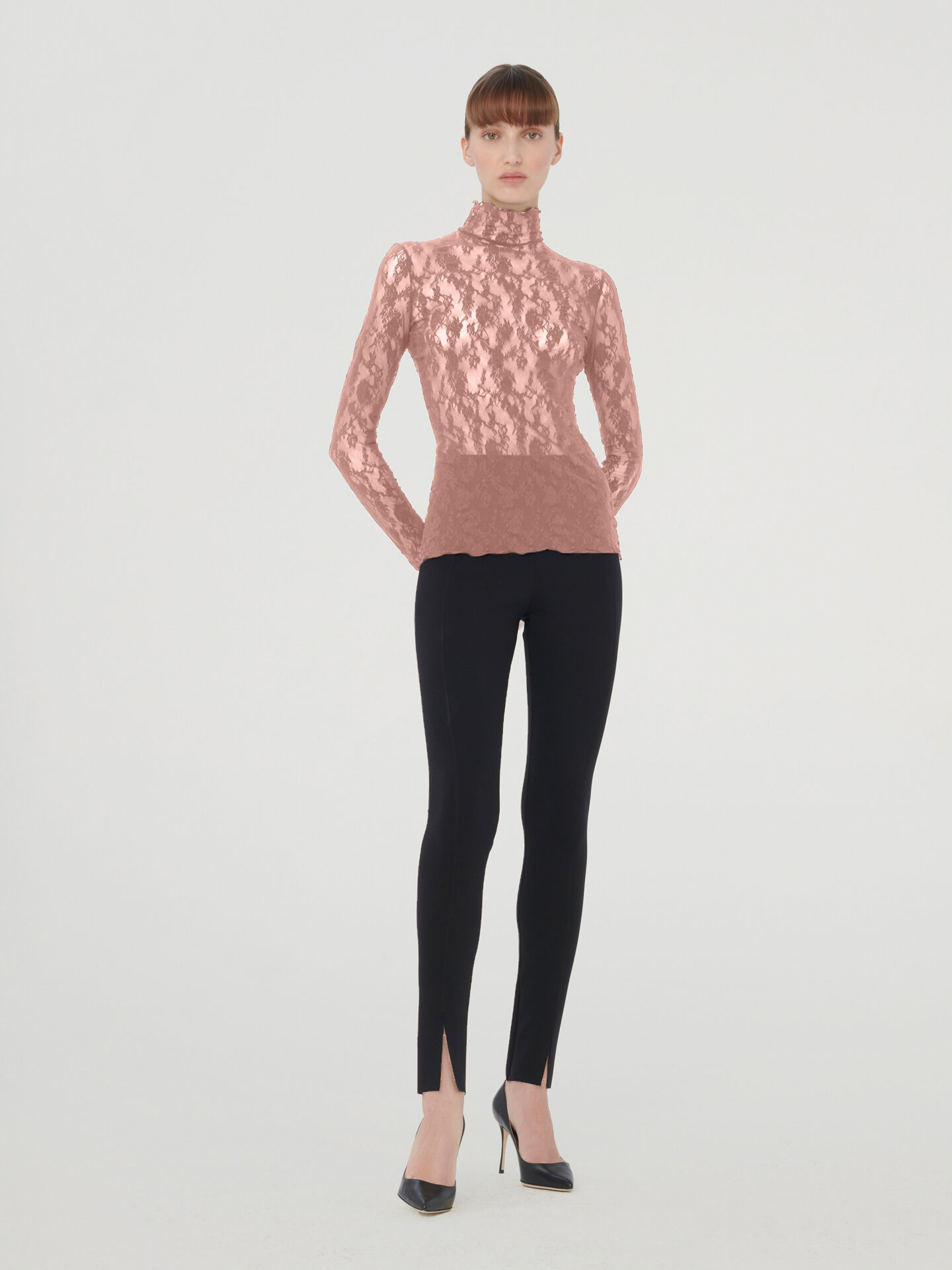 FLORAL LACE TOP LONG SLEEVES