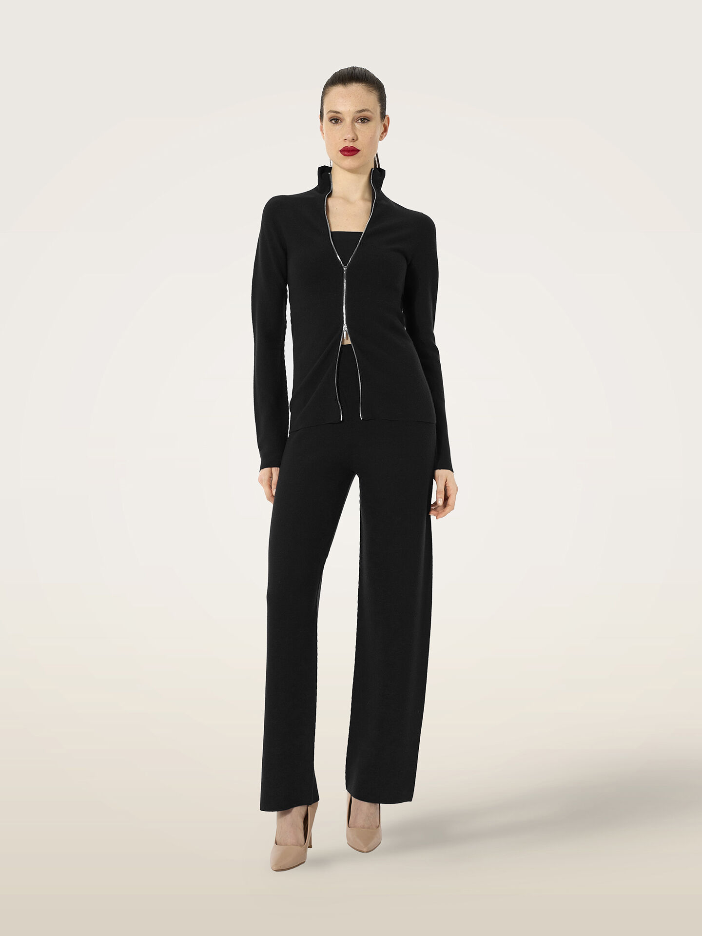 MERINO KNIT ZIPPER CARDIGAN