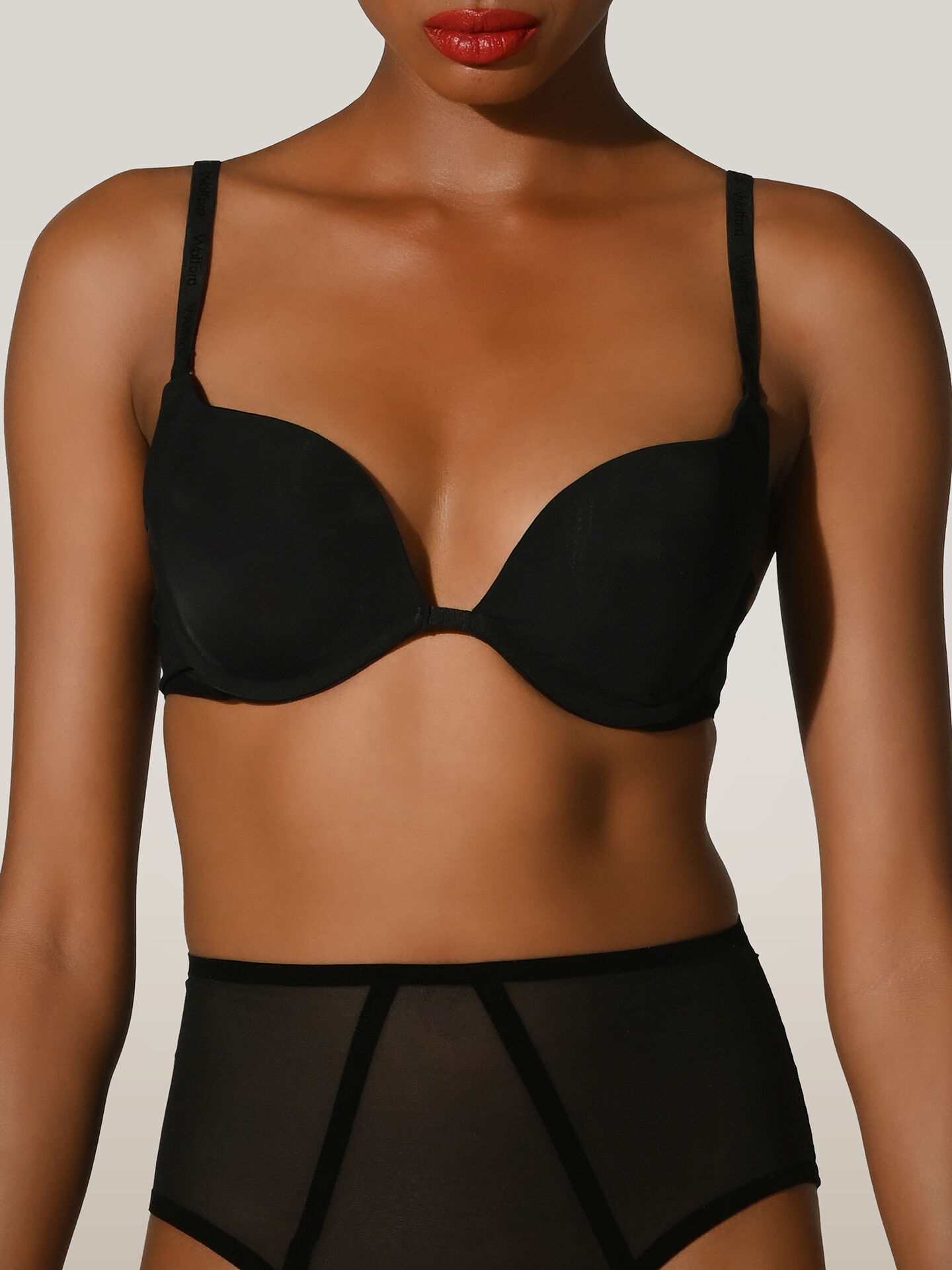 BONDED TO TULLE PUSH-UP BRA