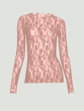 FLORAL LACE TOP LONG SLEEVES