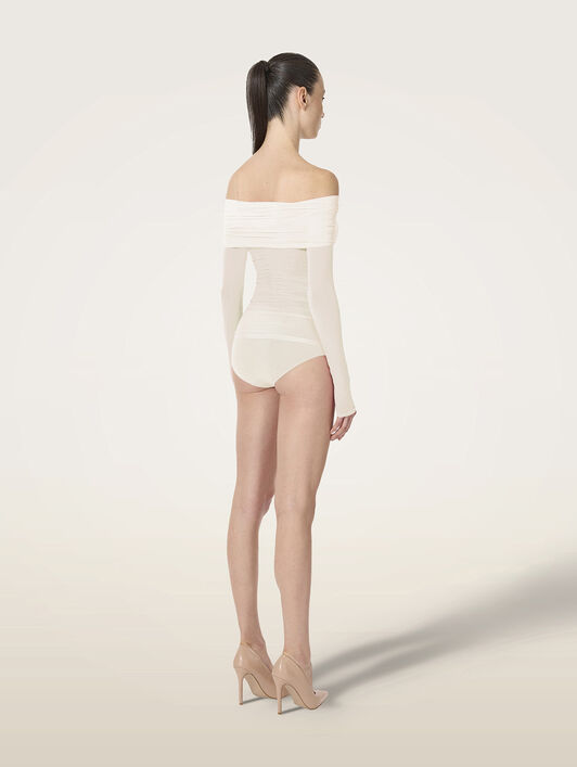SHEER DRAPE TOP LONG SLEEVES SHEER DRAPE TOP LONG SLEEVES
