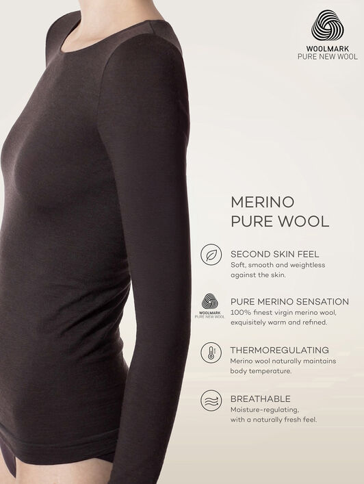 PURE WOOL TOP LONG SLEEVES
