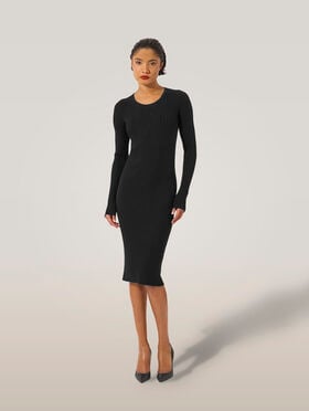 FINE MERINO RIB DRESS