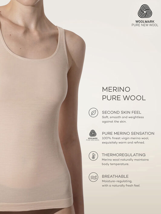 PURE WOOL TOP SLEEVELESS