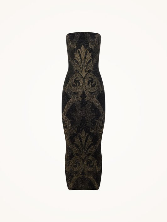 METALLIC JACQUARD DRESS METALLIC JACQUARD DRESS