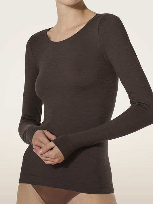PURE WOOL TOP LONG SLEEVES