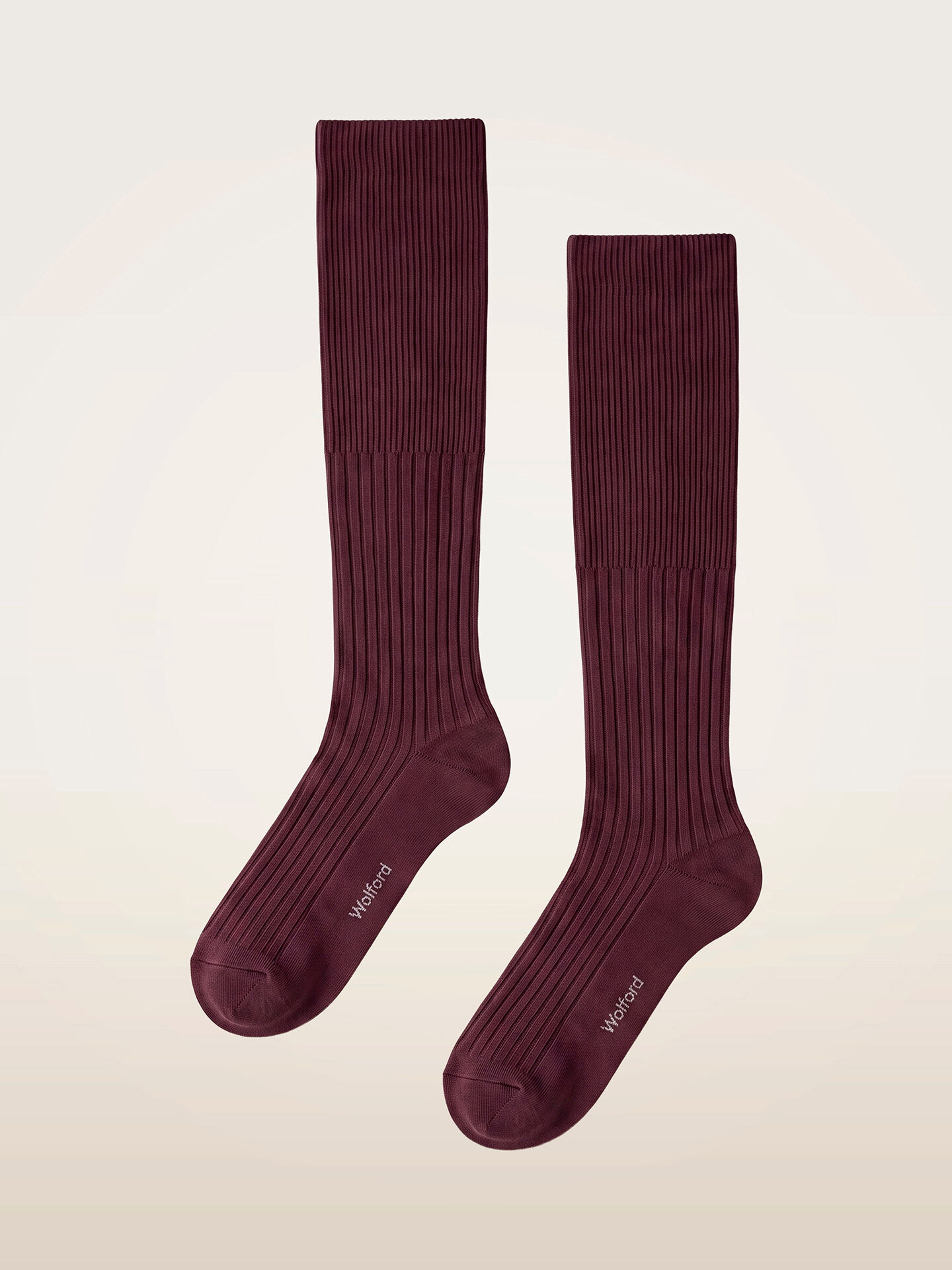 RIBBED CASHMERE BLEND KNEE-HIGHS